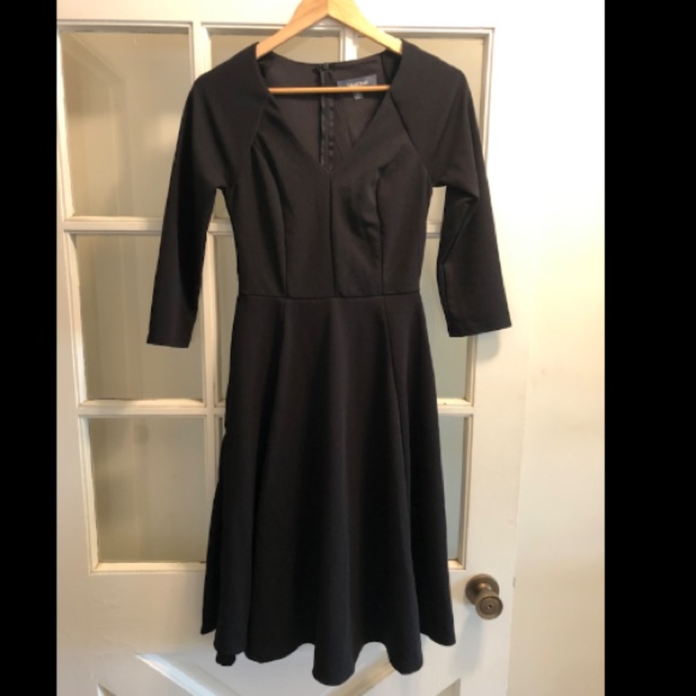 ModCloth Date Night Black Dress Small